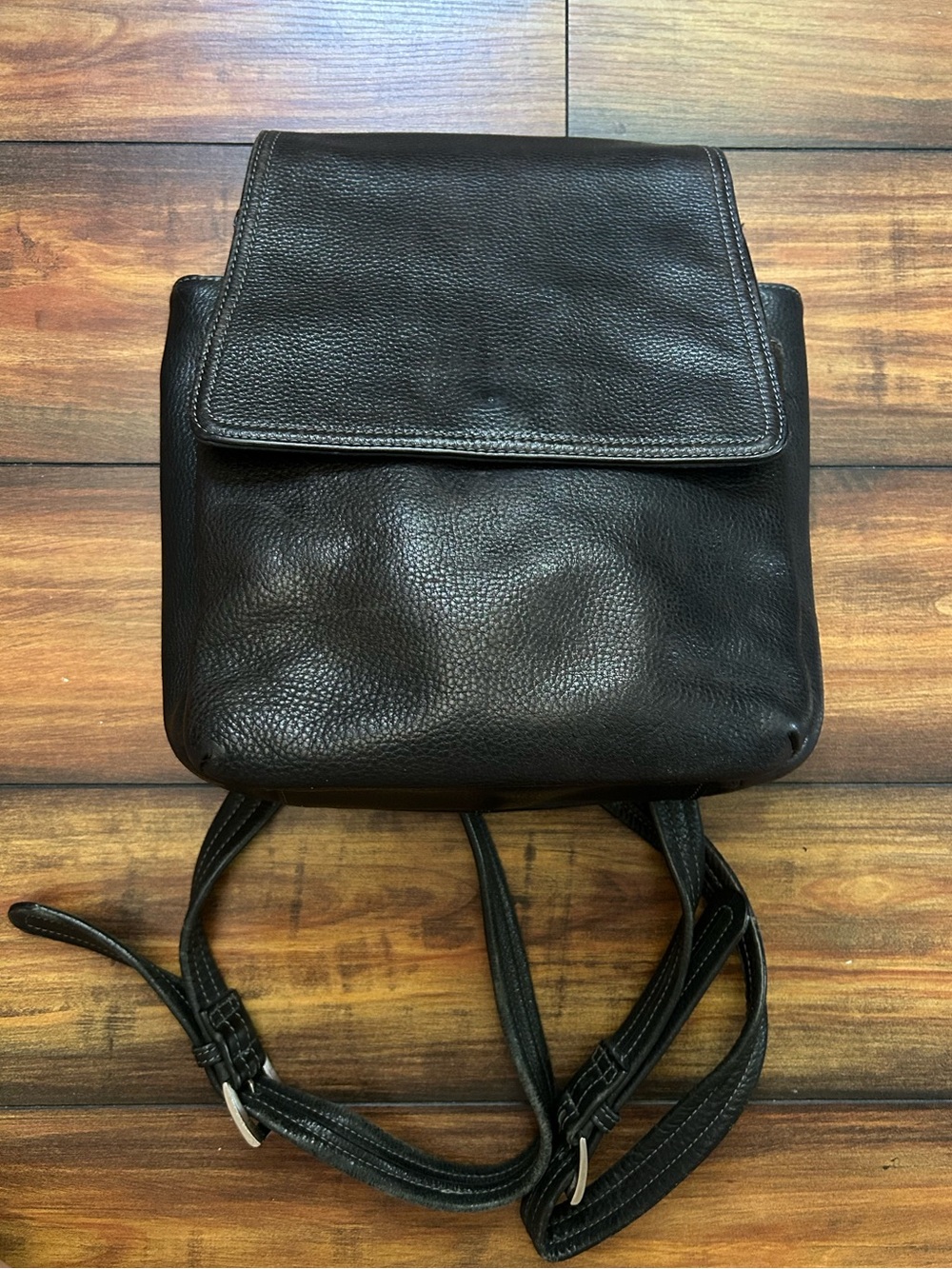 Tignanello Black Leather Purse Backpack - Classic Everyday Carry